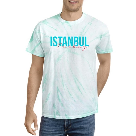 Istanbul Turkey Banner Tie Dye Cyclone Men -Image by Shutterstock, Male Large