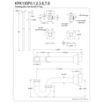thumbnail image 2 of Kingston Brass KPK130P6 Trapeze Modern Plumbing Sink Trim Kit with P-Trap, Polished Nickel, 2 of 5