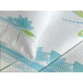 thumbnail image 4 of Ambesonne Dragonfly Quilted Bedspread Set 3 Pcs, Waterlily Nature Lake, King Size, Apple Green Pale Blue, 4 of 5