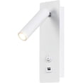 thumbnail image 1 of Lámpara de lectura regulable para montaje en pared, puertos de carga USB rápidos, giro ajustable para una iluminación óptima, fácil instalación con opción de enchufe o cableado, protección ocular, 1 of 5