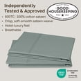 thumbnail image 3 of California Design Den 600 Thread Count, 100% Cotton Set of 2 Pillowcases, Standard/Queen - Sage Green -Cool Tone, 3 of 10