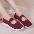 thumbnail image 6 of longantii Women's Mary Jane Walking Shoes – Breathable Mesh Knit Loafers with Arch Support, Anti-Slip Orthopedic Diabetic Sneakers for Comfort Red, 6 of 6