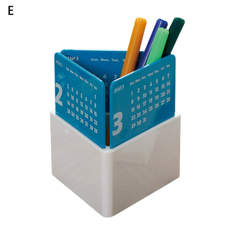 Wood Pen and Pen Holder Personalized Calendar Gift Set - Teals
