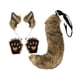 thumbnail image 3 of Orejas y cola de zorro para cosplay, orejas de zorro y cola larga para adultos y niños, orejas de peluche Hierba amarilla, 3 of 9