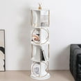 thumbnail image 3 of 4 Tier Display Shelf,Floor Standing Organizer, 360??Rotation Holds Books and Displays for Living Room and Bedroom, 3 of 7
