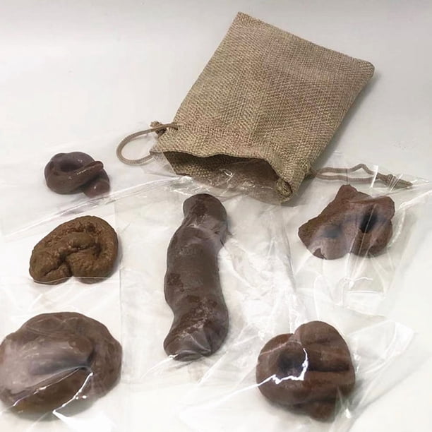 WUSANNA Set De 3 Cacas Falsas Realistas Con Bolsa: Broma Asegurada Para El Día De Los Inocentes