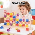 thumbnail image 2 of Color Matching Stacking Puzzle Game, Wooden Color Match Challenge Games Rainbow Fruits Beads Board Games, Interactive Tabletop Brain Teaser Travel Stacking Rings Game for Kids & Adults, 2 of 8