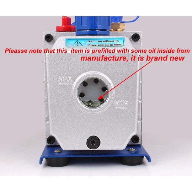 3 CFM Singlestage Rotary Vane Vacuum Pump R410a R134 Hvac A/c Air