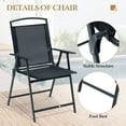 thumbnail image 3 of Pellebant Black Patio Outdoor Folding Dining Chairs Set of 4, 3 of 6
