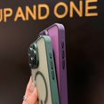 thumbnail image 6 of Magnetic for iPhone 12 Pro Max Case, Upgraded [Camera Lens Protection] [Compatible with Magsafe] [Translucent Matte] Shockproof Protective Phone Case Cover for iPhone 12 Pro Max - Darkpurple, 6 of 7