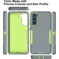 thumbnail image 5 of for Samsung Galaxy S21 FE 5G Case, and Glass Screen Protector, Dust Proof Port Cover, Full Body Protection Durable Rubber Cover Phone Case, Deep Grey, 5 of 16