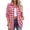 09# Red, variant on Flannel Shirt Women Plaid Button Down Shackets Long Sleeve Fall Tops | Lightweight Loose Fit Blouse Business Casual Office Outfits 2026 Fashion Western Jacket Red,M