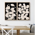 thumbnail image 2 of IDEA4WALL Framed Canvas Print Wall Art Set Abstract Black Beige Flower Leaf Blur Collage Retro Art Nature Wilderness Vintage Botanical Decor for Living Room, Bedroom, Office - Natural 24"x36"x2, 2 of 5
