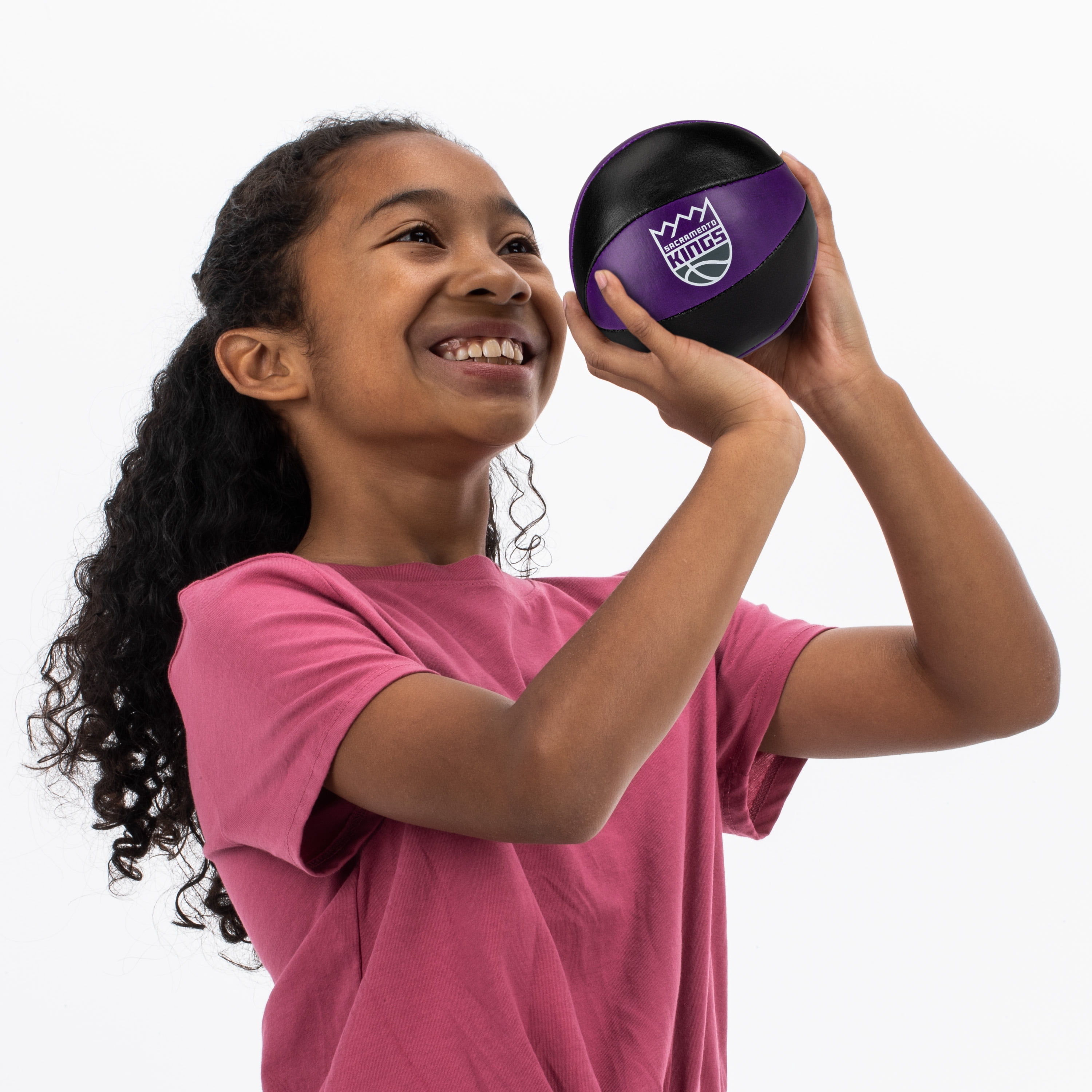 Franklin Sports NBA Sacramento Kings Toy Basketballs - 2 Pack of Kids Soft Mini Basketballs for Over the Door + Indoor Hoops - NBA Fan Shop Kids Soft Toy Basketballs - (2) Mini Balls Included