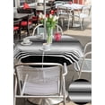 thumbnail image 4 of Outdoor Tablecloth with Umbrella Hole & Zipper, Black Striped Round Tablecloth 54 Inch, Modern Farmhouse Striped Minimalist Patio Table Cover Waterproof Table Cloth for Picnic/Party, 4 of 7