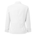 thumbnail image 3 of Vedolay Women Tops Women's Fashion 2023 Casual Long Sleeve Open Front Work Blazer Jackets with Pockets,White S, 3 of 5