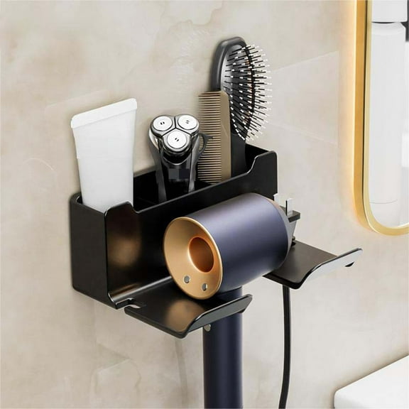 Hair Dryer Holder Wall Mount – Blow Dryer Holder, Sturdy Alloy Steel Hair Tool Organizer, Water Resistant