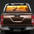 thumbnail image 4 of Fauful 147x46cm Forest Deer Sunset Window Decal Perforated Vinyl Sticker For SUV Truck, 4 of 5