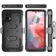 thumbnail image 5 of eBizWare Moto G Power 5G 2024 Case, with [Built-in Screen Protector] and Belt Clip Holster, Shockproof Heavy Duty Protective Kickstand Phone Case Cover for Motorola Moto G Power 5G 2024 - Black, 5 of 9