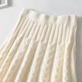 thumbnail image 5 of PIKADINGNIS Pink Ruffles Short Skirt for Women Sweet College Style Knitted A-line Skirts Female Korean High Waist Pleated Skirts, 5 of 6