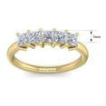 thumbnail image 5 of SuperJeweler 1 Carat Princess Shape Diamond Wedding Band In 14 Karat Yellow Gold, 5 of 6