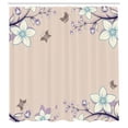 thumbnail image 2 of Ambesonne Floral Shower Curtain, Spring Art Branches Abstract, 69"Wx70"L, Cocoa Lilac, 2 of 4
