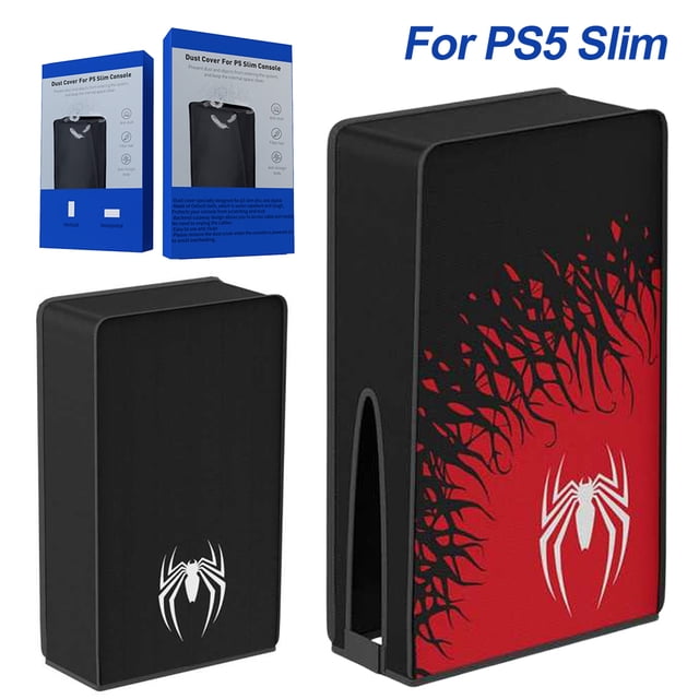 Likrtyny Protector Vertical Antiarañazos para Consola PS5 Slim (araña)