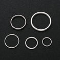 thumbnail image 4 of 50PCS DIY Jewelry Crafts Accessories Sturdy Alloy Round Rings Metal Closed Rings for Home Store (Silvery White 5 Sizes 10PCS/Each Size), 4 of 8