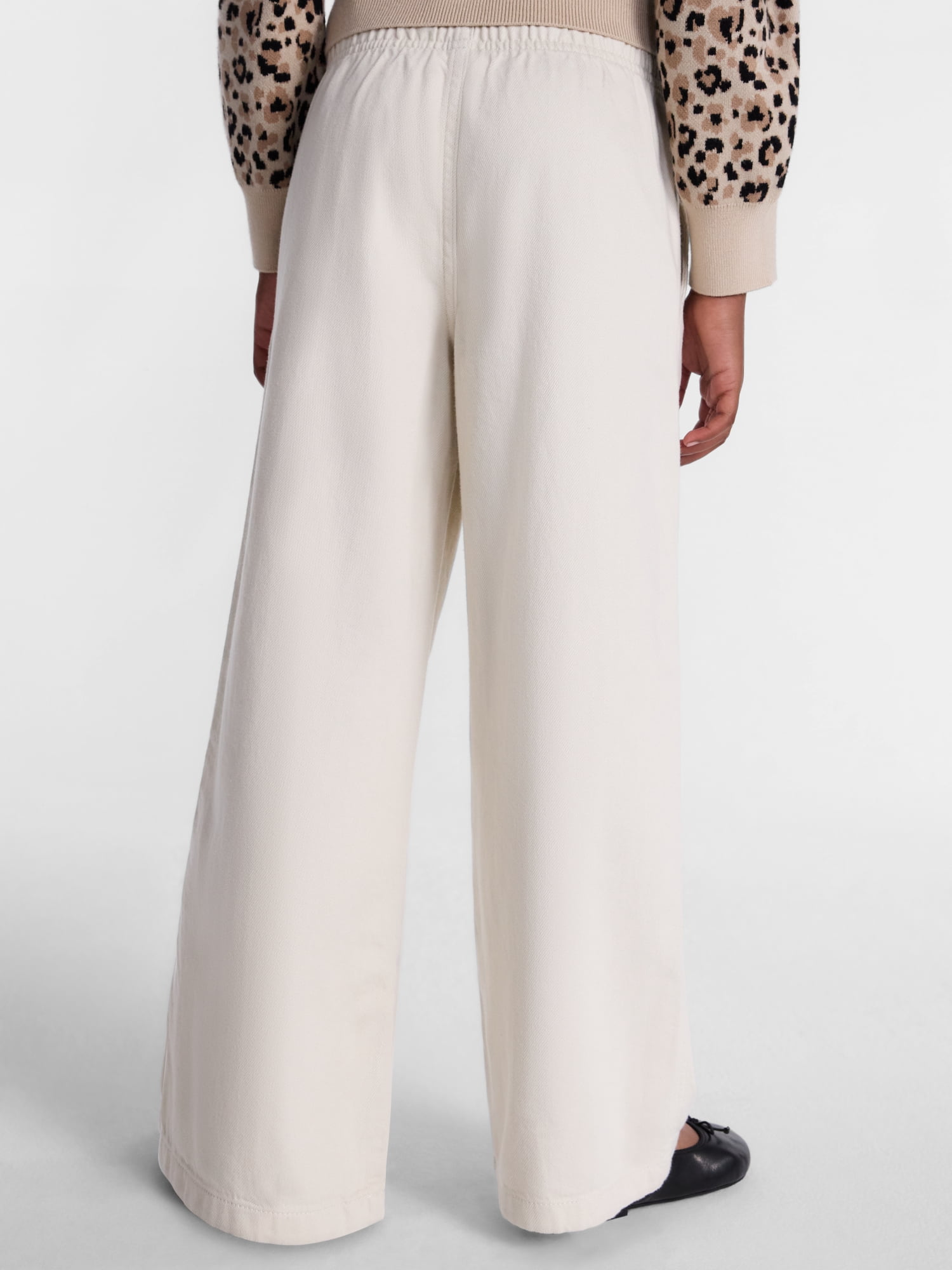 Wonder Nation Girls Twill Wide Leg Pant, Sizes 4-18 & Plus