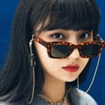 thumbnail image 4 of Lunettes de Soleil Carrées pour Femmes Mode Anti-UV Lunettes de Protection Style Rue Cadre en Plastique, 4 of 6