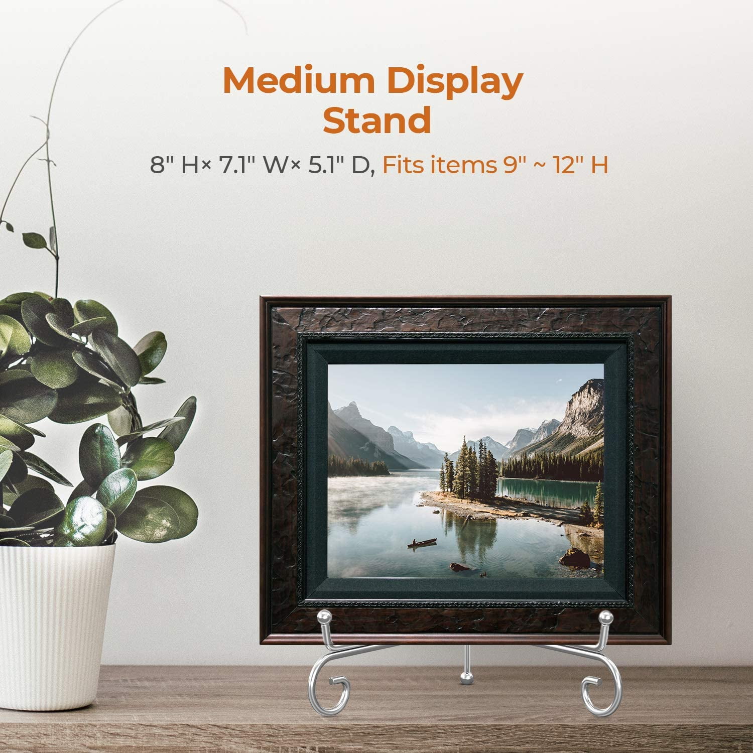 Plate Stands for Display - 6 Inch Holder + Metal Easel Stand for Picture Frame, Decorative Plates, Photo, Book, Collectibles (2 Pack)