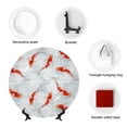 thumbnail image 4 of Gaeub Koi Fish Corals,Spring Summer Print Ceramic Plate,Dinner Plates,Bone China Decorative Plates with Display Stand,Art Ceramic Ornaments for Wall Hanging Decoration-10in, 4 of 6