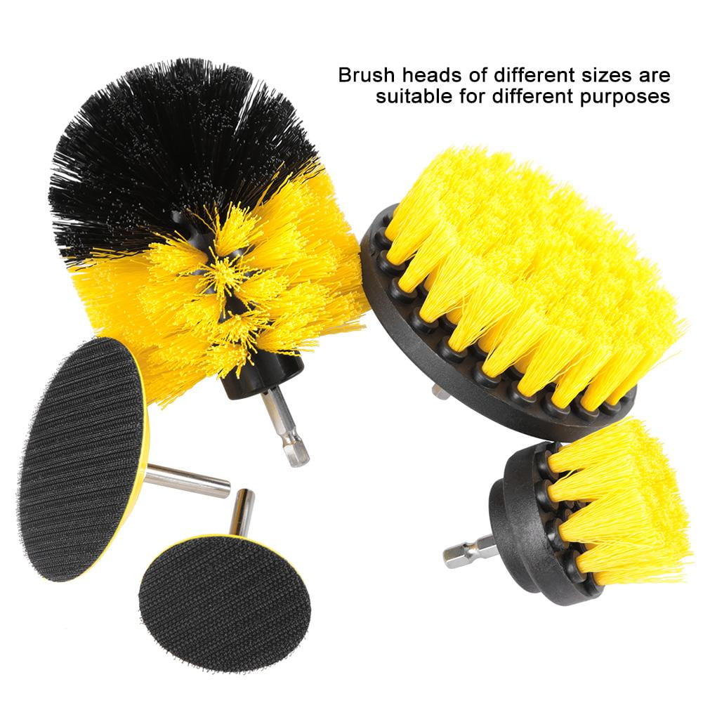 WALFRONT 5pcs Universal 6mm Round Hex Shank Electric Drill Brush Set