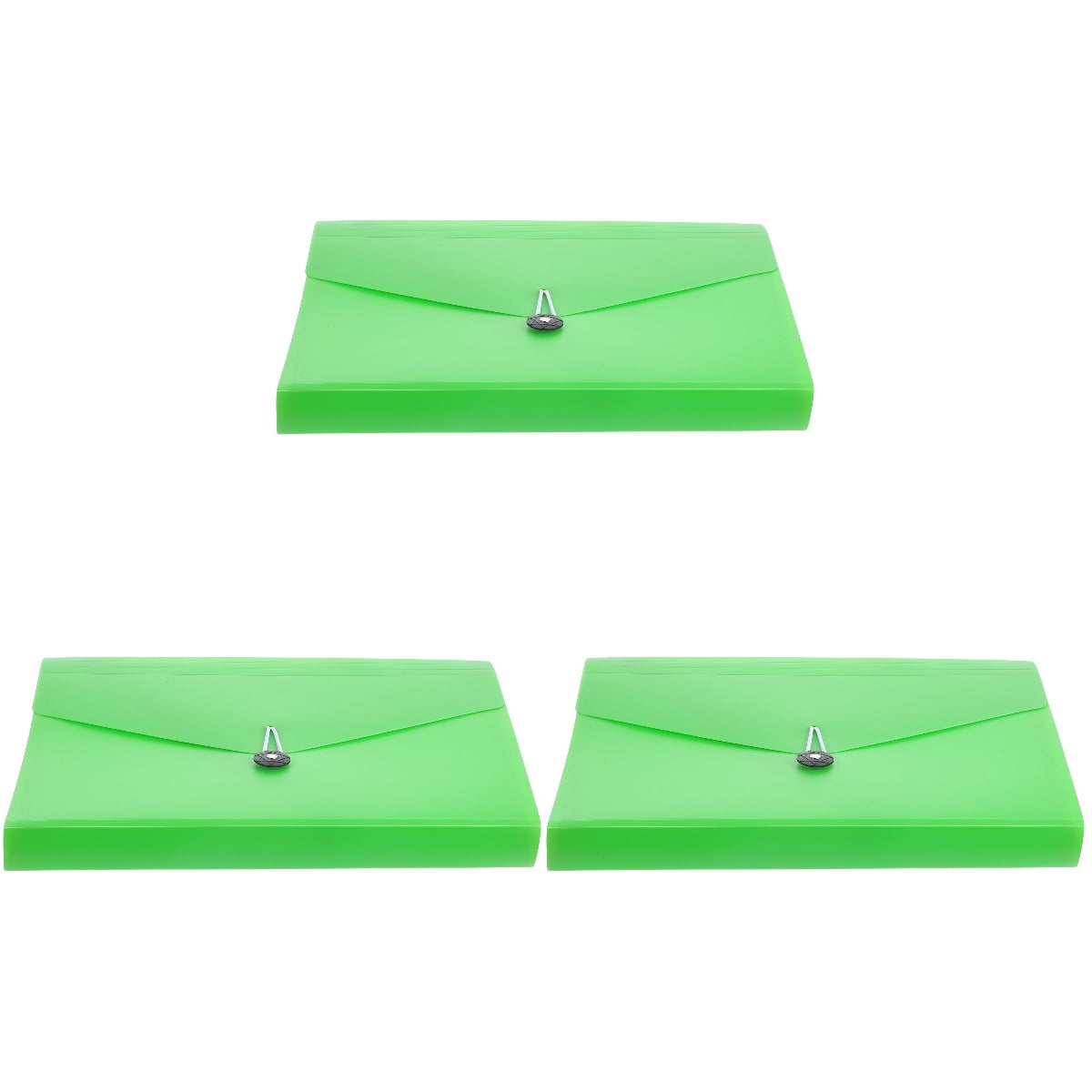 unbranded 3pcs Accordion File Folder Office File Organizer Strap Fastener File Storage Folder File Accordion Organizer