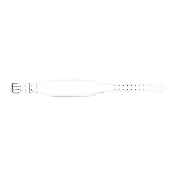 Cinturón de levantamiento de pesas de cuero sintético para hombre y mujer, soporte de cintura para gimnasio Blanco