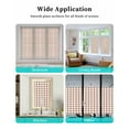 thumbnail image 6 of Window Privacy Film Brown Checkered Stained Glass Window Film Decorative Sun Block Window Cover Farmhouse Buffalo Plaid Window Clings Static Adhesive Sticker for Bathroom 35.4"x78.7", 6 of 7