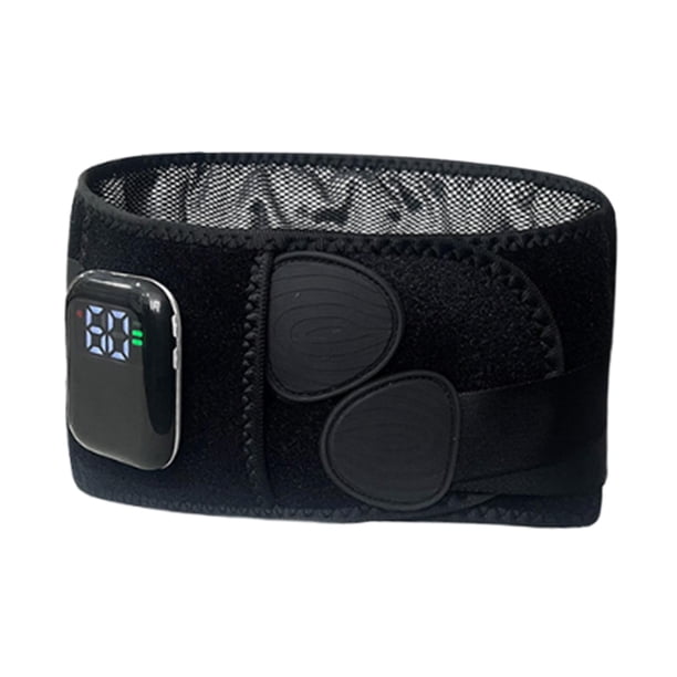Cinturón de masaje de apoyo para hombres y mujeres, ajustable, regalo de cumpleaños, recargable. Negro