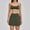 Green, variant on PISONIC Womens 2 Piece Skirt Set Workout Outfits Tennis Skirts with Built-in Shorts and Spaghetti Strap Sports Bra Gym Yoga Set