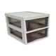 thumbnail image 5 of Estante organizador con cajón de almacenamiento, estuche para cosméticos de múltiples capas, caja de almacenamiento multifuncional para oficina, maqui 2 capas, 5 of 9