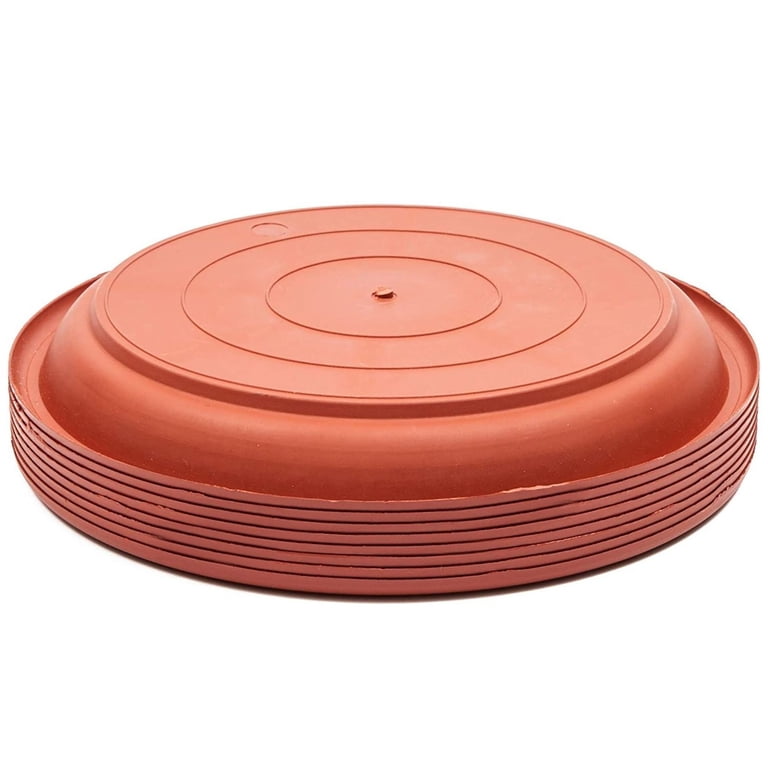 8 Pack 12" Plastic Terra Cotta Round Plant Saucer Drip Trays Garden Pot Base
