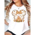 thumbnail image 1 of Disney Mickey Mouse Gingerbread Castle Graphic T-Shirt All Size S-5XL, 1 of 4
