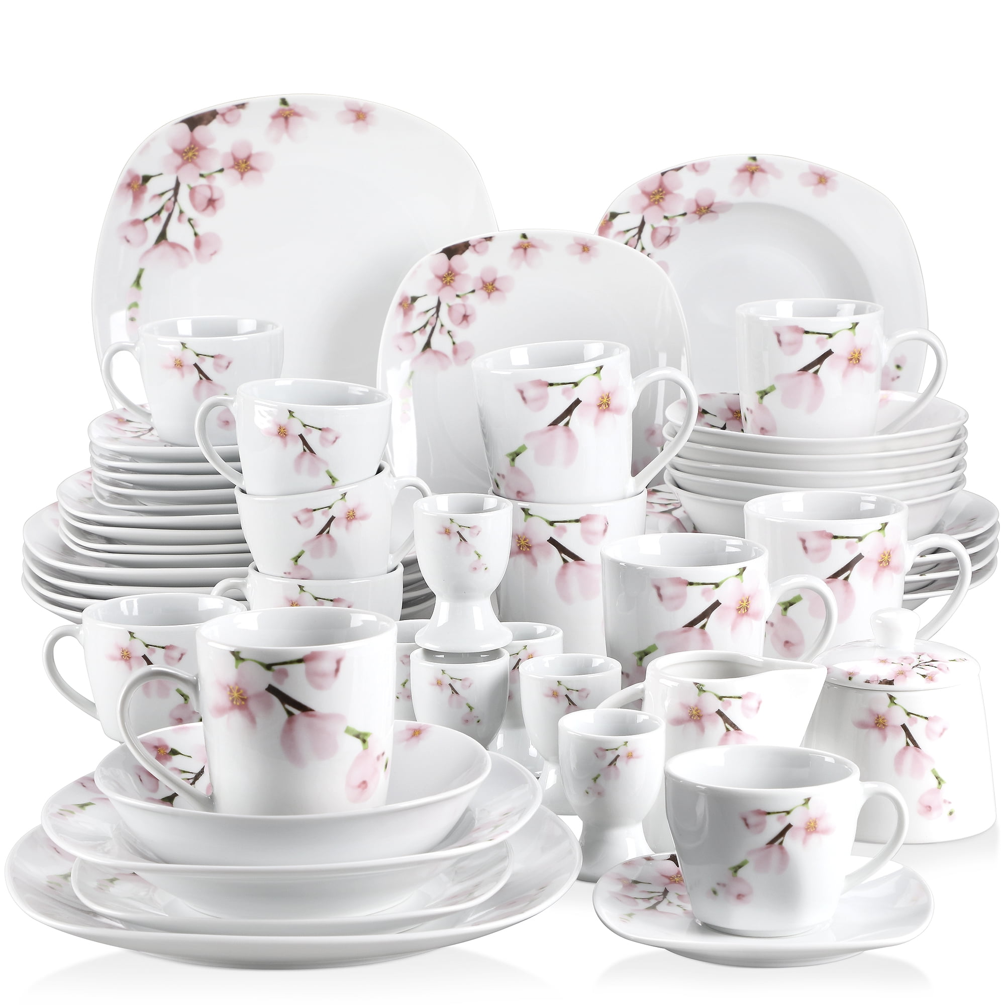 VEWEET Porcelain Dinnerware Set for 6, 50-Piece Kenya Ubuy