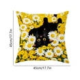 thumbnail image 3 of Uutvery Cats Patterns Pillow Covers 45x45cm， Soft Polyester Decorative Cushion Case with Hidden Zipper， for Sofa Bed Home Decor Living Room Bedroom, 3 of 6
