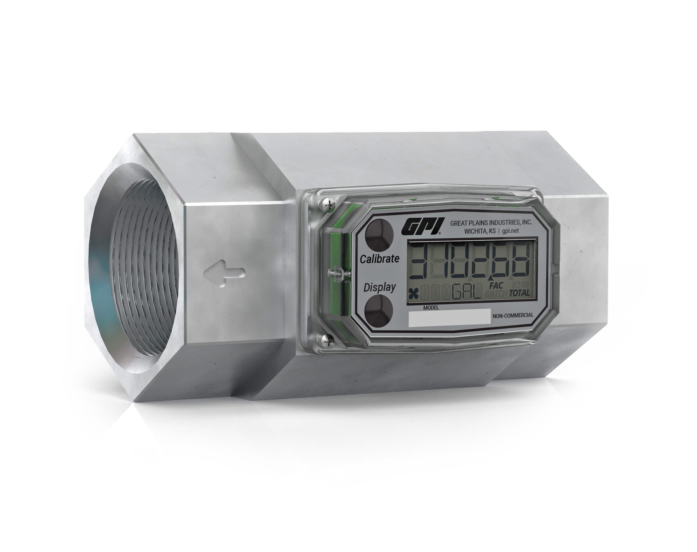 GPI 03A Series Digital Fuel Meter 1-inch NPT, 3 -50 GPM (113900-9501 ...