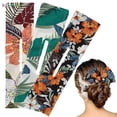 thumbnail image 5 of BadPiggies 3 Pieces Hair Deft Bun Maker, for French Twist Hair Elastic Bands Classy Multicolor Cloth Magic Clip Headband Lazy Hair Curler Hairstyle Accessories for Girl Women (Flower), 5 of 7