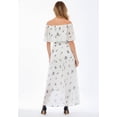 thumbnail image 2 of Roaman's Women's Plus Size Chiffon Off-The-Shoulder Maxi Dress, 2 of 3