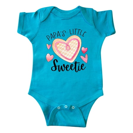 

Inktastic Papa s Little Sweetie with Pink Heart Cookie Gift Baby Boy or Baby Girl Bodysuit
