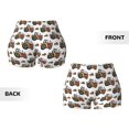 thumbnail image 3 of Sikiie Cartoon Tractor Print Workout Shorts Women Scrunch Butt Gym Shorts Seamless High Waist Tummy Control Yoga Biker Athletic Shorts, 3 of 5