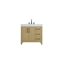 Elegant Kitchen and Bath 36 inch Single Bathroom Vanity In Honey Brown