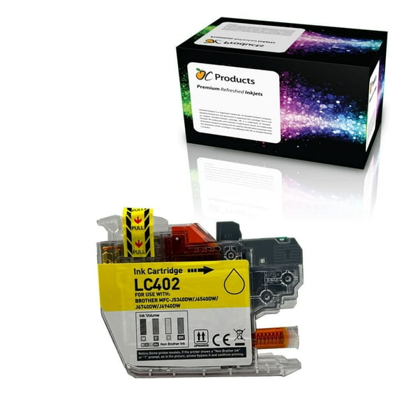 OCProducts Compatible Ink Cartridge Replacement for Brother LC402 Yellow for MFC-J5340DW MFC-J6540DW MFC-J6740DW MFC-J6940DW